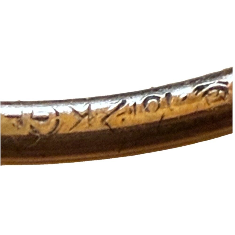 Antique 10k Gold Eye Glasses Spectacles Rimless With Case Card From South Africa - Picture 6 of 9